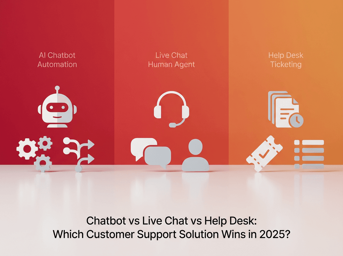 Chatbot vs Live Chat vs Help Desk: Which Customer Support Solution Wins in 2025?